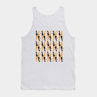 Halloween Black and Orange Cat Tank Top